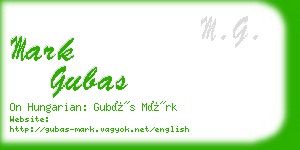 mark gubas business card
